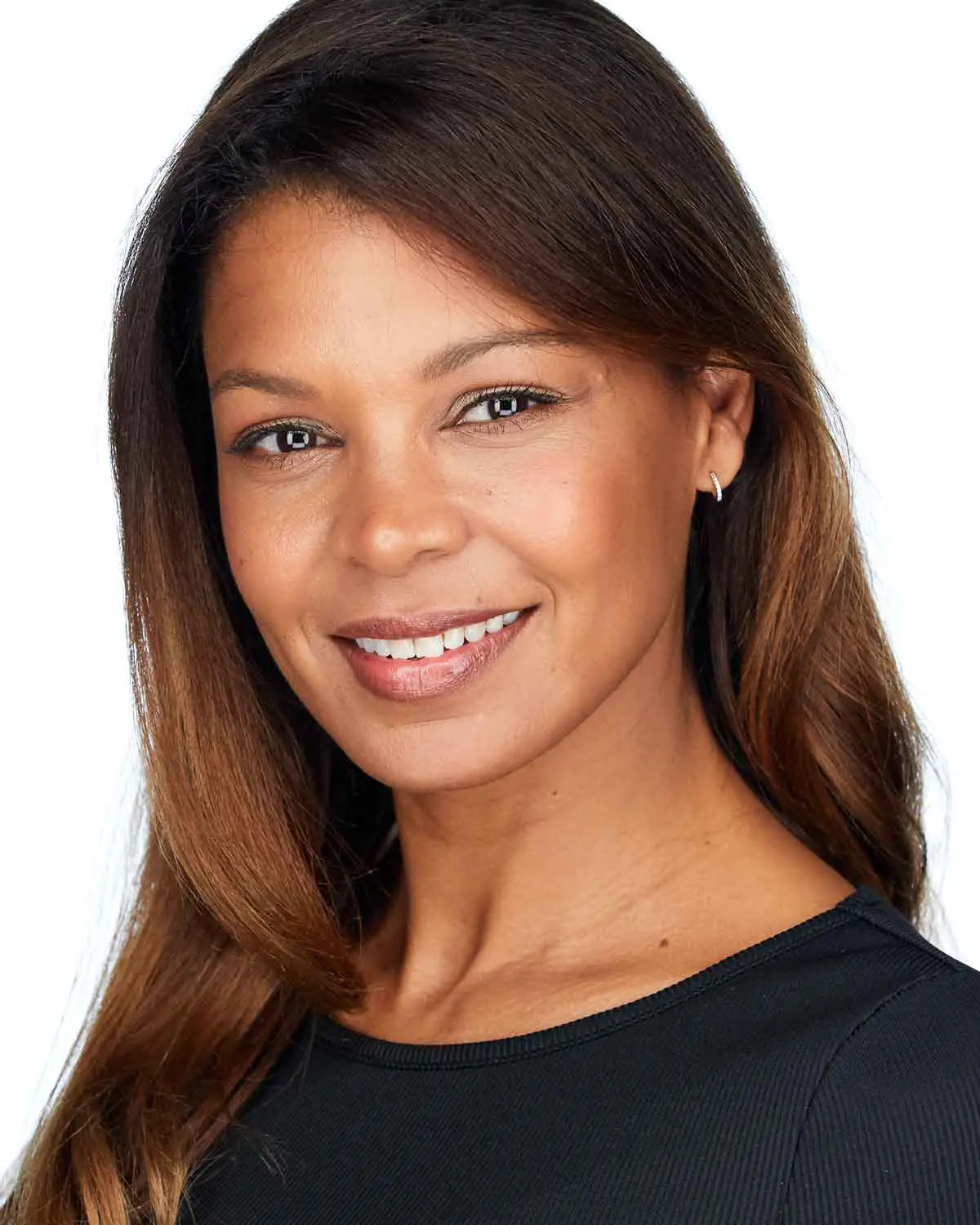 Portrait professionnel femme sur fond clair