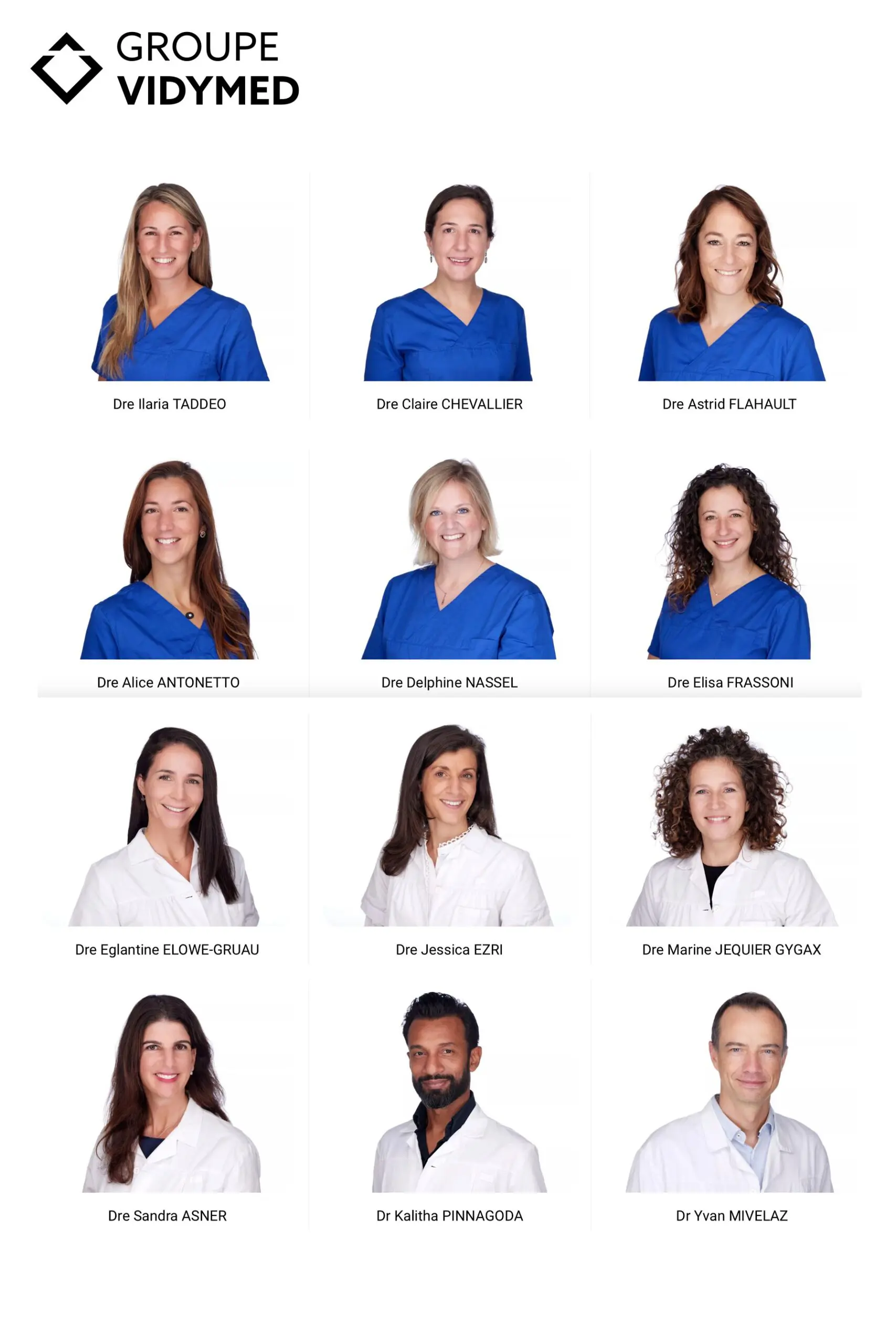 Portraits d’équipe réalisés en entreprise pour le Groupe Vidymed